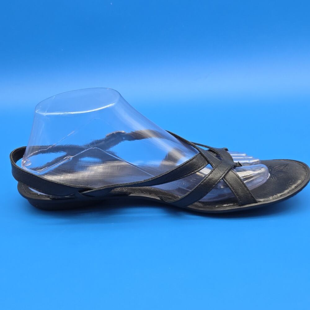 Born Mai Leather Strappy Sandals Women’s Size 10 Black Slingback Comfort - Picture 7 of 11